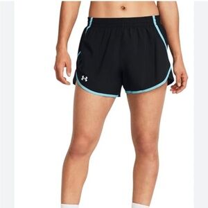 Under Armor Classic Black & Blue Fly By Shorts